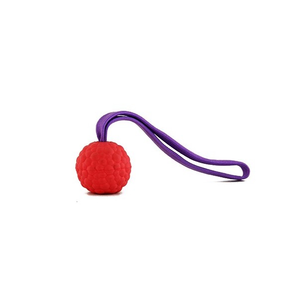 Ball rubbered with loop full  6 cm